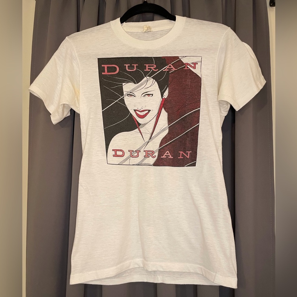 Vintage Duran Duran 1980s Band Short Sleeve T-Shirt Rio Album Cover Size S